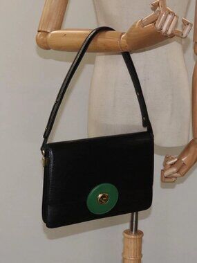 LOUIS VUITTON Epi Free Run Shoulder Bag Green Black M52414 LV Auth sw178